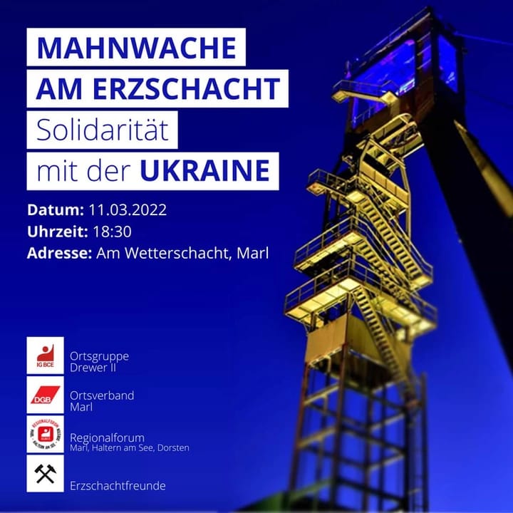 Aufruf Mahnwache am Erzschacht